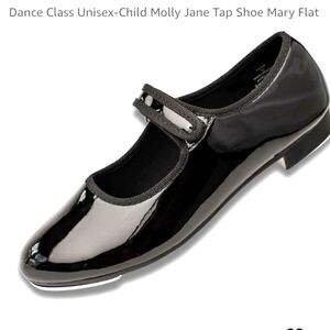 Dance Class by Trimfoot Size 8.5 Toddler Black Patent Molly Jane Velcro Tap Shoe